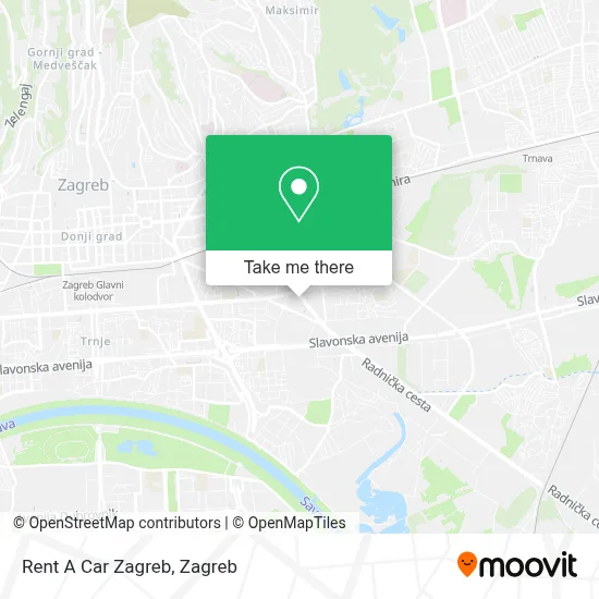 Rent A Car Zagreb map
