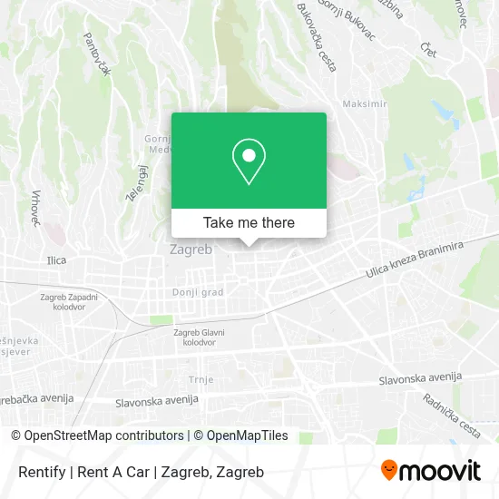 Rentify | Rent A Car | Zagreb map