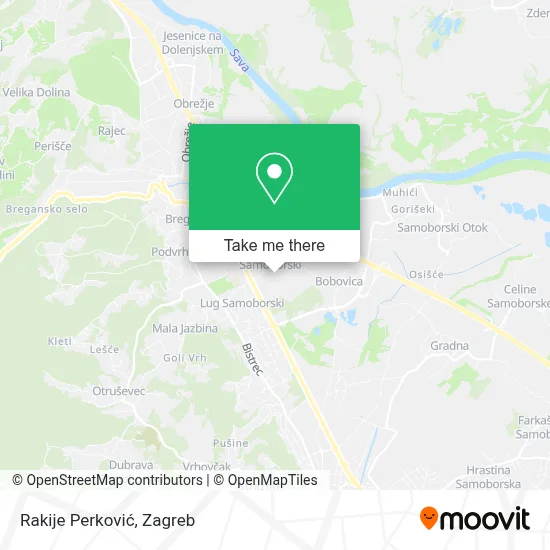Rakije Perković map