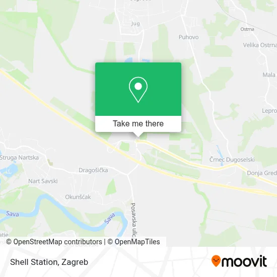 Shell Station map