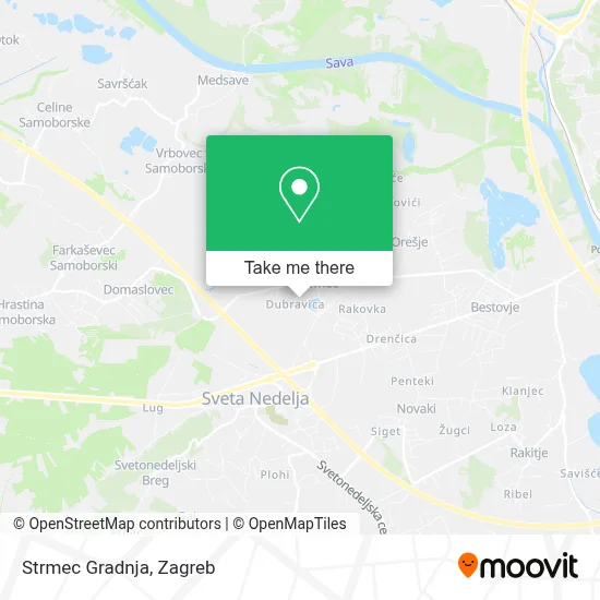 Strmec Gradnja map