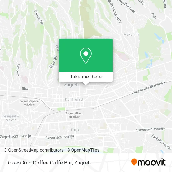 Roses And Coffee Caffe Bar map