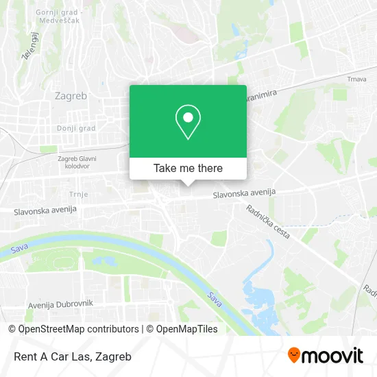 Rent A Car Las map
