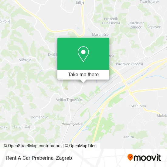 Rent A Car Preberina map
