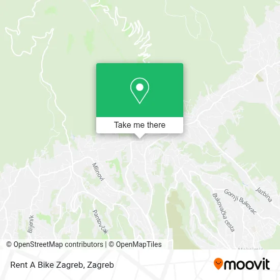 Rent A Bike Zagreb map