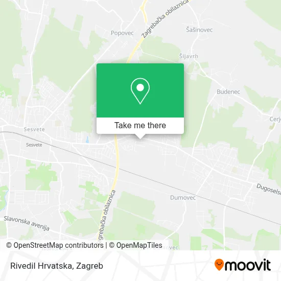 Rivedil Hrvatska map