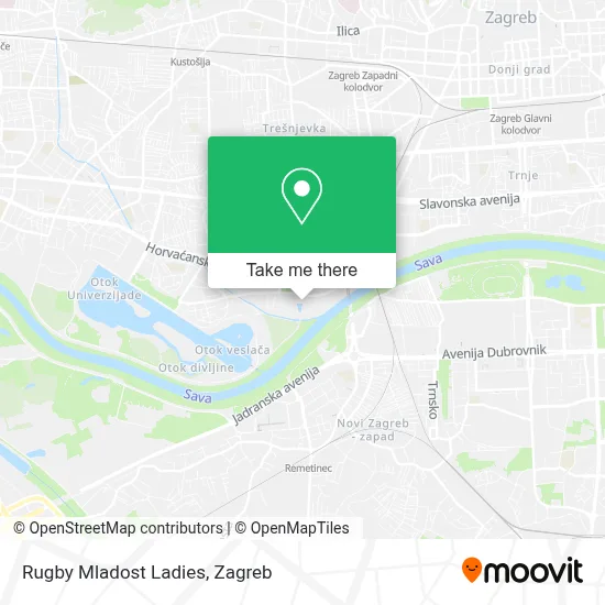 Rugby Mladost Ladies map