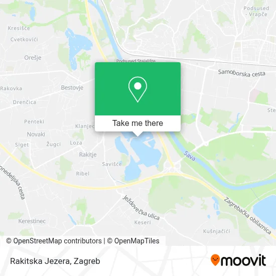Rakitska Jezera map