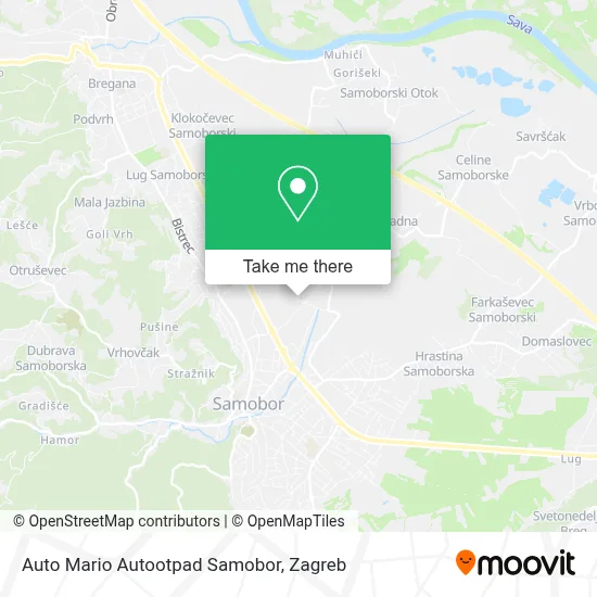 Auto Mario Autootpad Samobor map
