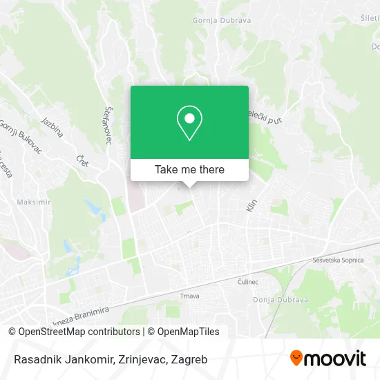 Rasadnik Jankomir, Zrinjevac map