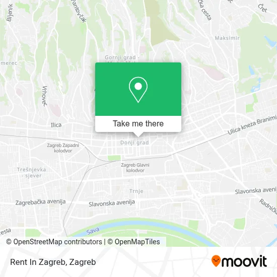Rent In Zagreb map