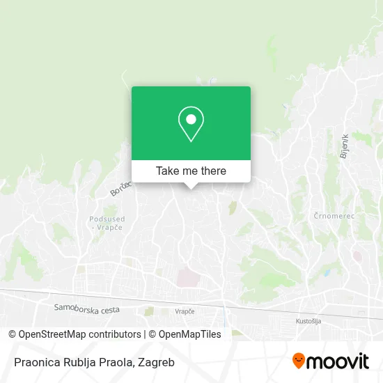 Praonica Rublja Praola map