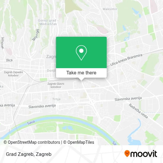 Grad Zagreb map