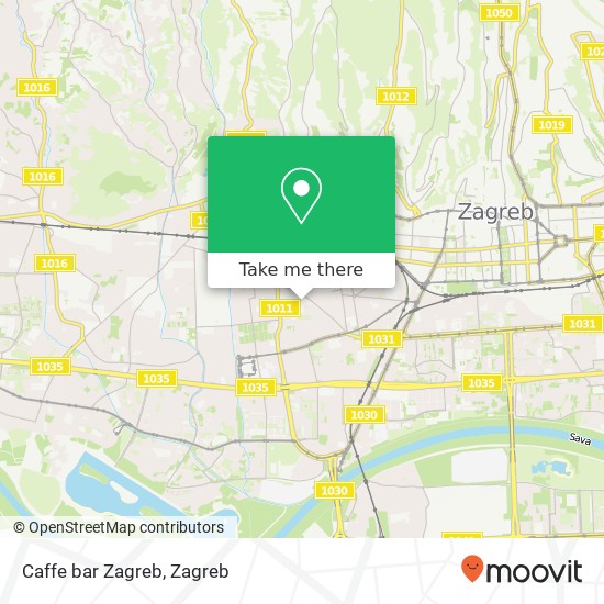 Caffe bar Zagreb map