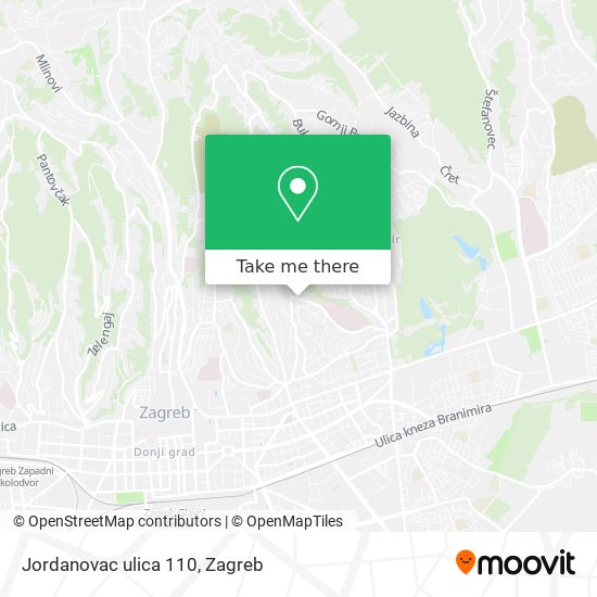 Jordanovac ulica 110 map