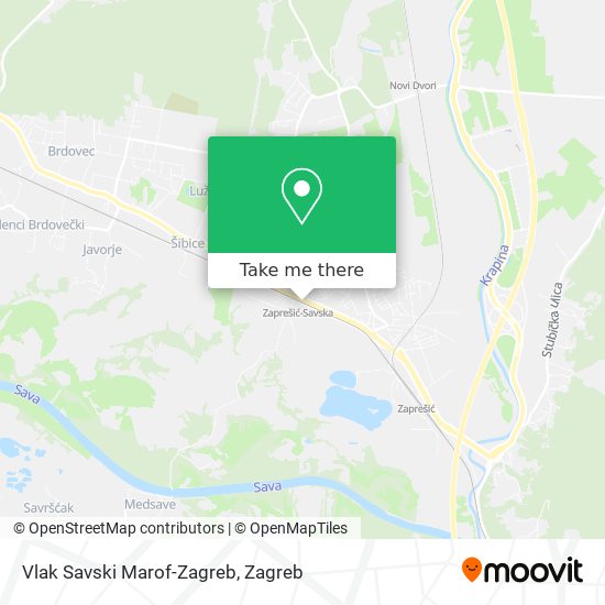 Vlak Savski Marof-Zagreb map