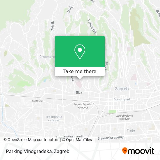 Parking Vinogradska map