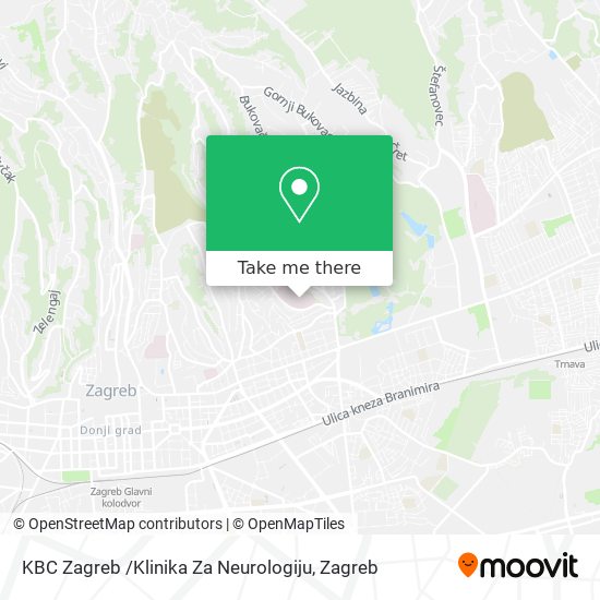 KBC Zagreb /Klinika Za Neurologiju map