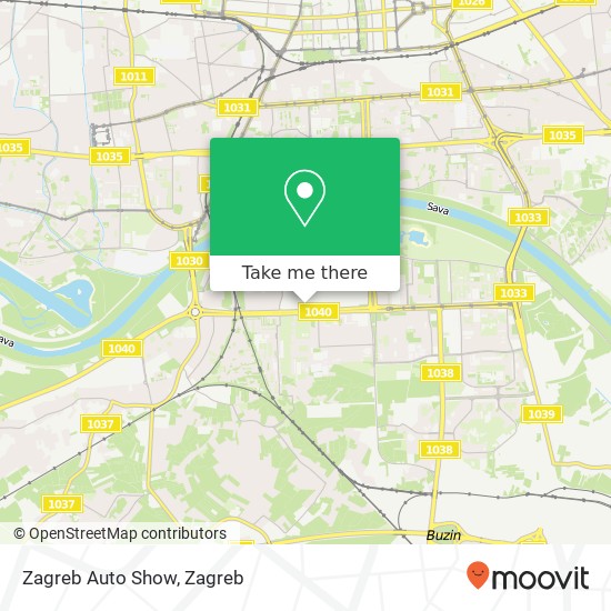 Zagreb Auto Show map