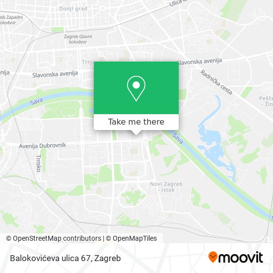 Balokovićeva ulica 67 map