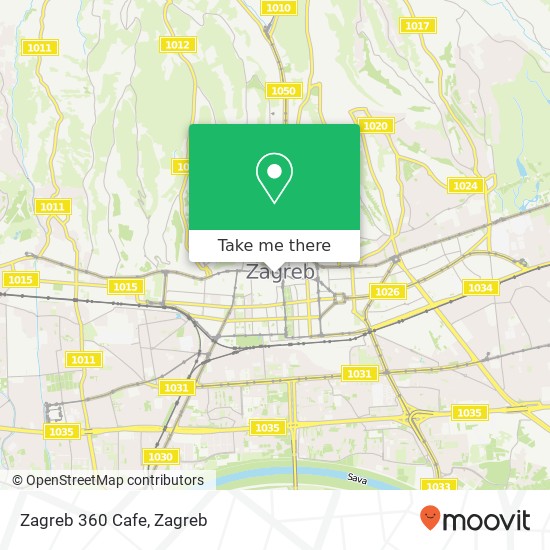 Zagreb 360 Cafe map