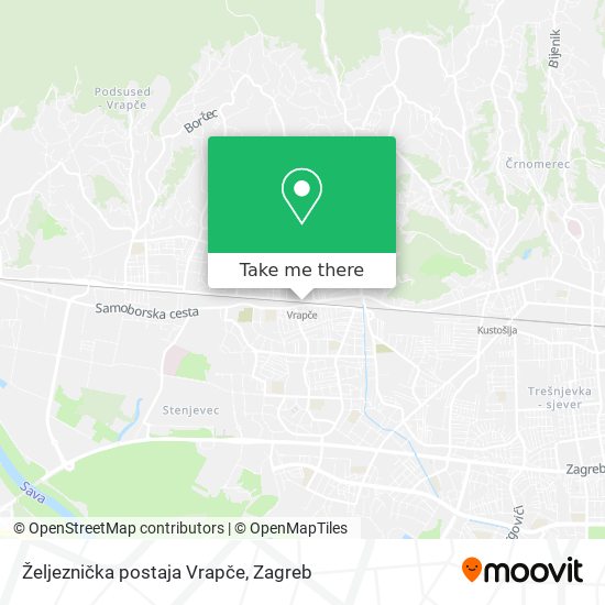 Željeznička postaja Vrapče map