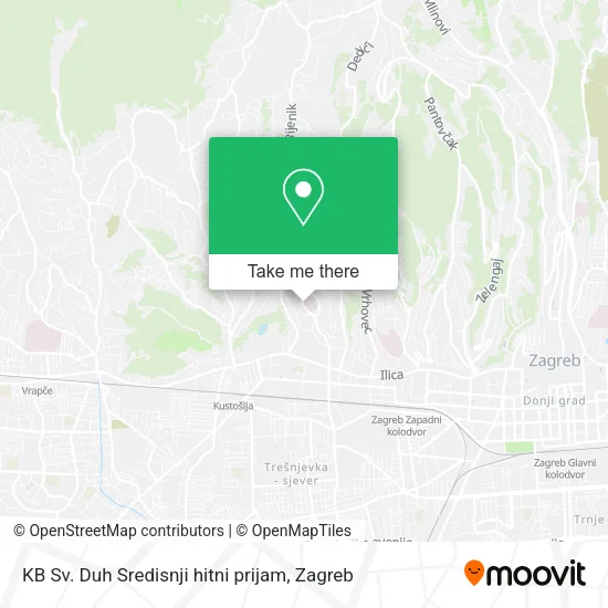 KB Sv. Duh Sredisnji hitni prijam map