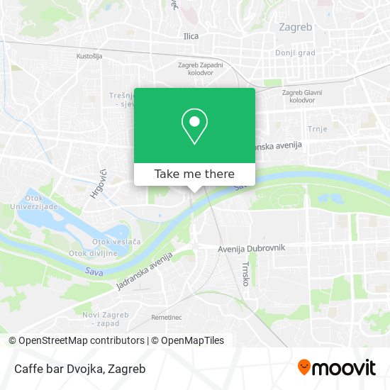 Caffe bar Dvojka map