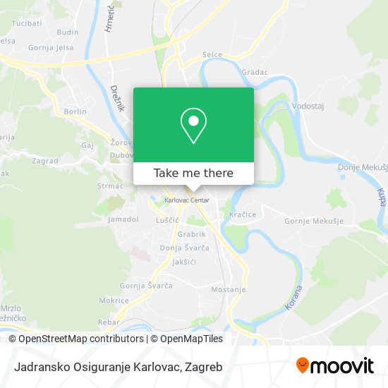 Jadransko Osiguranje Karlovac map