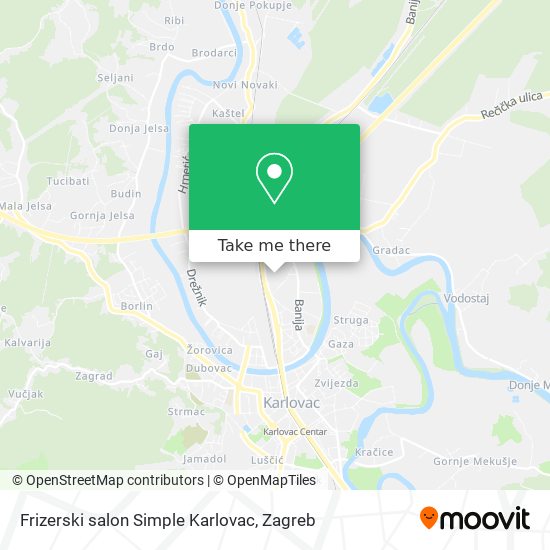 Frizerski salon Simple Karlovac map