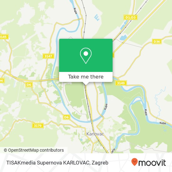 TISAKmedia Supernova KARLOVAC map