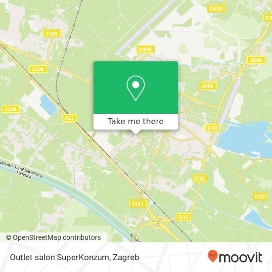 Outlet salon SuperKonzum map