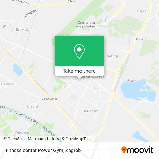Fitness centar Power Gym map