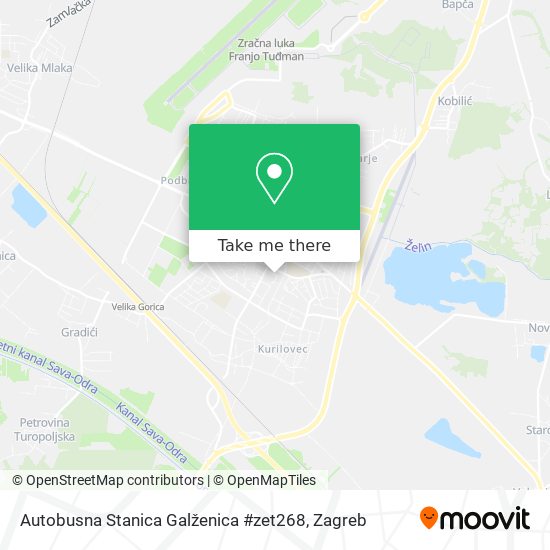 Autobusna Stanica Galženica #zet268 map