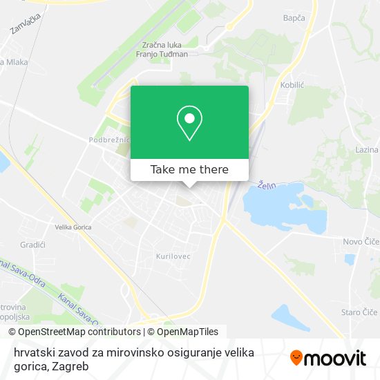 hrvatski zavod za mirovinsko osiguranje velika gorica map