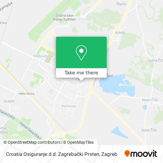 Croatia Osiguranje d.d. Zagrebački Prsten map