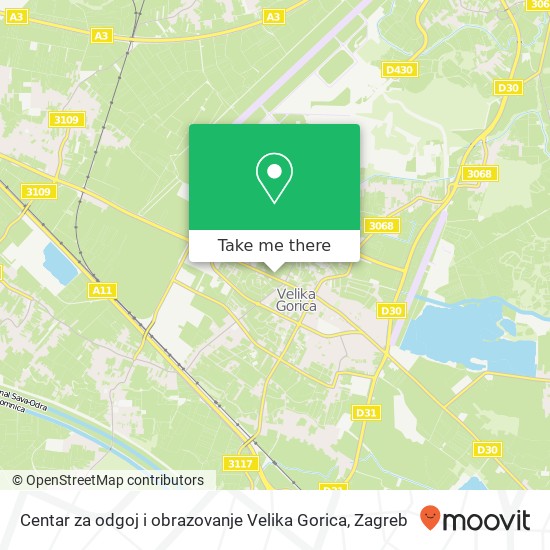 Centar za odgoj i obrazovanje Velika Gorica map