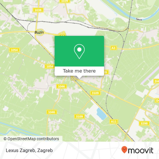Lexus Zagreb map