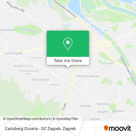 Carlsberg Croatia - DC Zagreb map