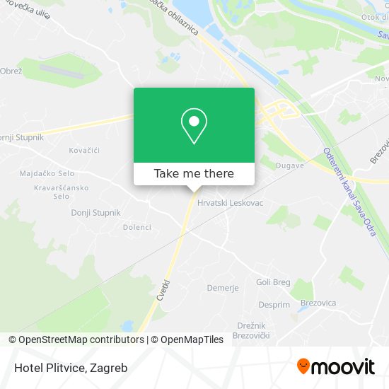 Hotel Plitvice map