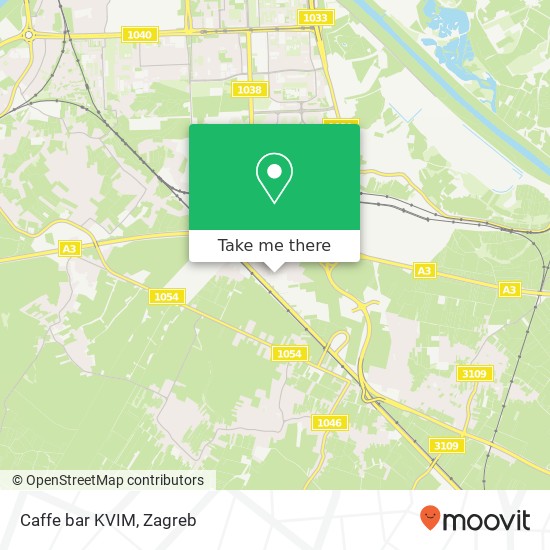 Caffe bar KVIM map