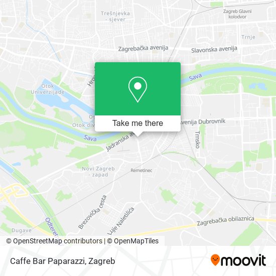 Caffe Bar Paparazzi map
