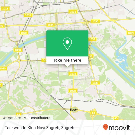 Taekwondo Klub Novi Zagreb map