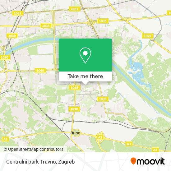 Centralni park Travno map