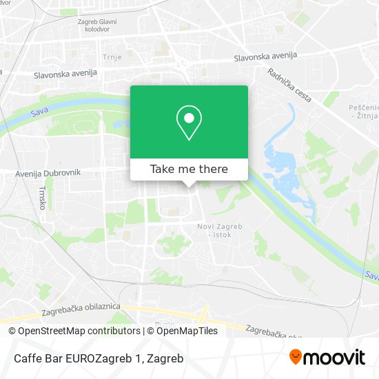 Caffe Bar EUROZagreb 1 map