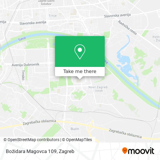 Božidara Magovca 109 map