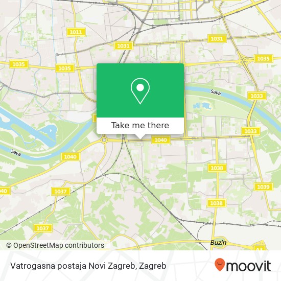 Vatrogasna postaja Novi Zagreb map