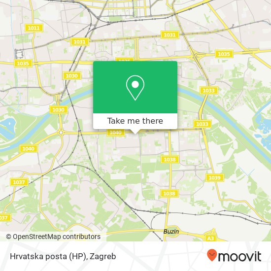 Hrvatska posta  (HP) map