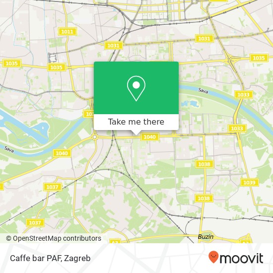 Caffe bar PAF map