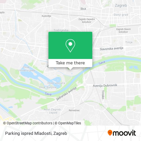 Parking ispred Mladosti map